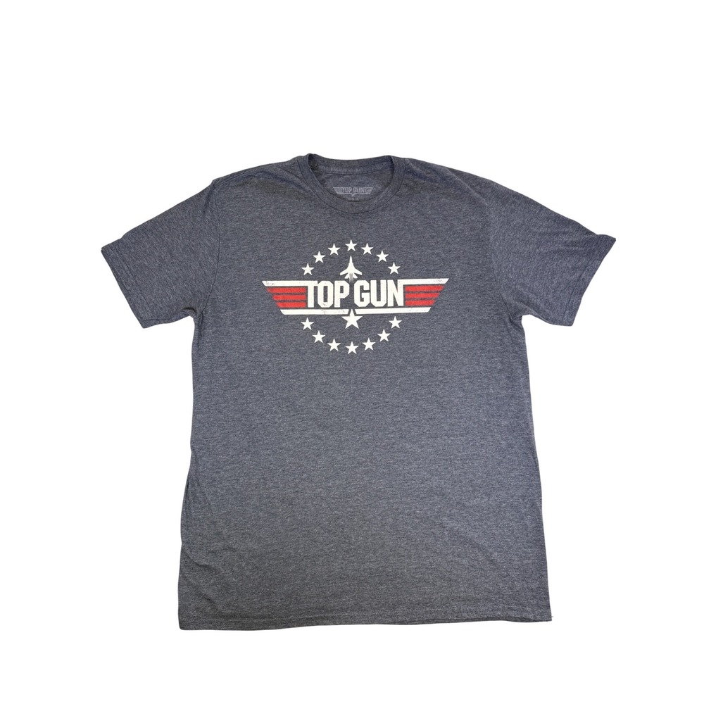 Top Gun Movie Graphic T-Shirt Mens Large Charcoal‎ Grey Heather Short Sleeve LG
